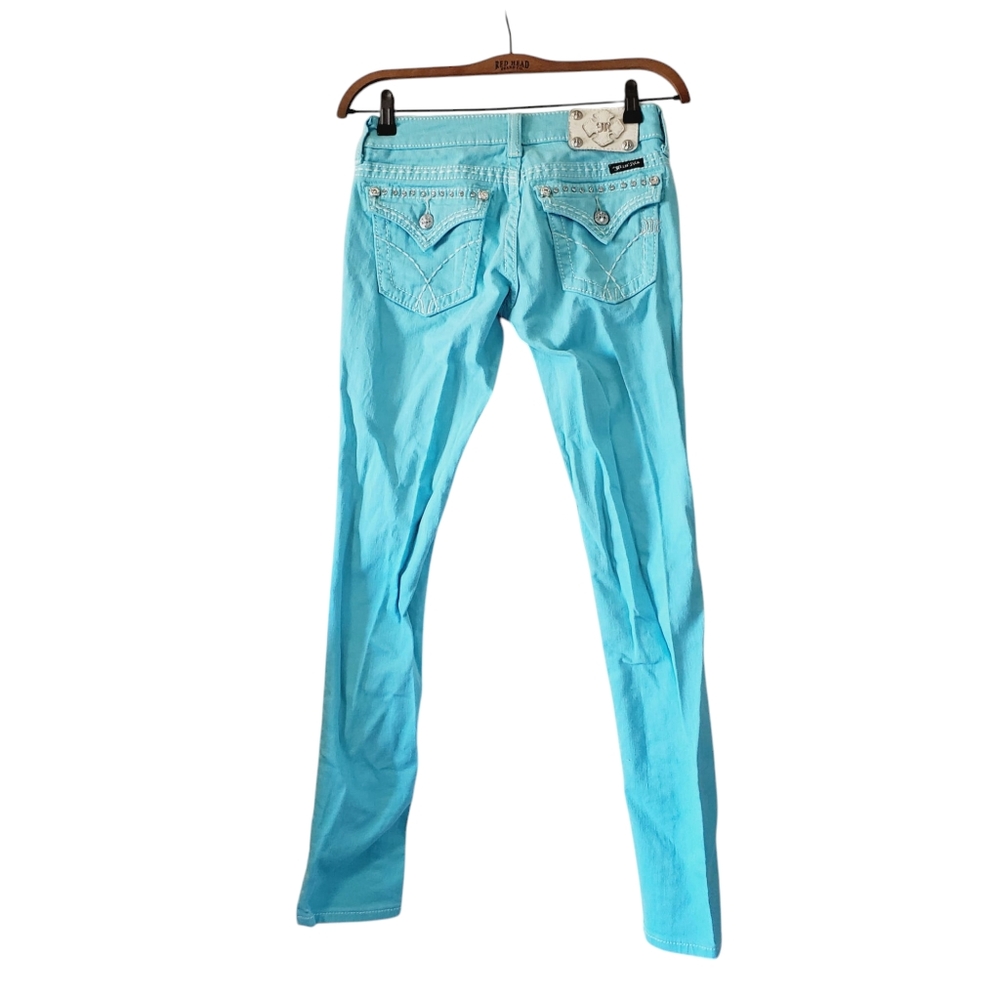 Miss Me Y2K Western Embellished Flap Pocket Skinny Jeans 26 - Picture 3 of 10